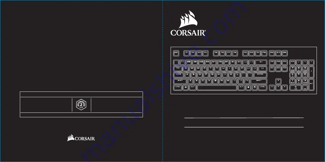 Corsair FULL 104/105 PBT DOUBLESHOT Скачать руководство пользователя страница 1