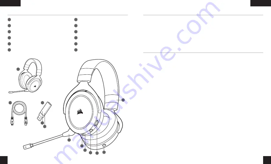 Corsair HS70 PRO WIRELESS User Manual Download Page 5