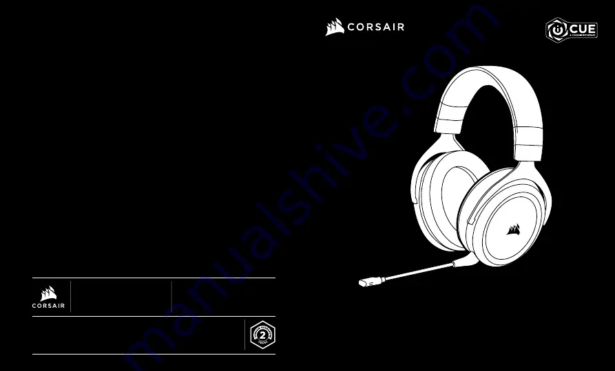 Corsair HS70 Wireless Quick Start Manual Download Page 1