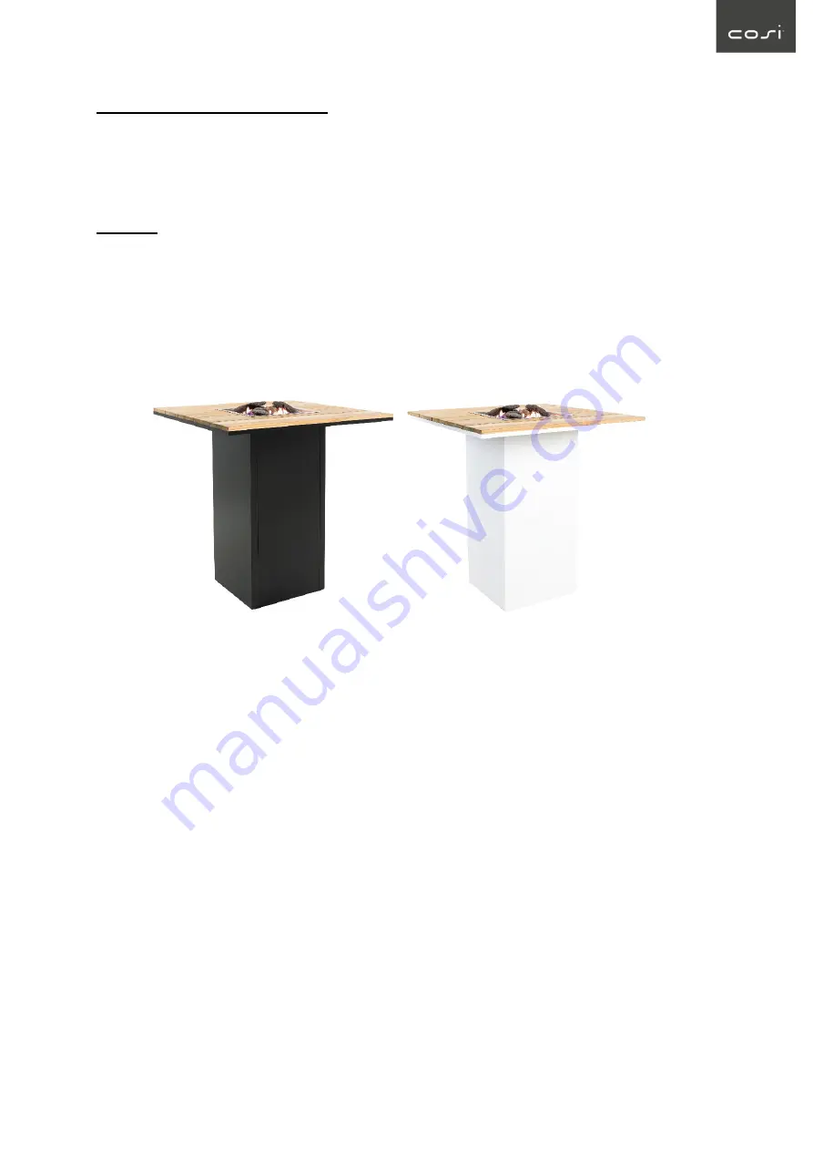 Cosi Cosiloft 100 bar table Скачать руководство пользователя страница 9