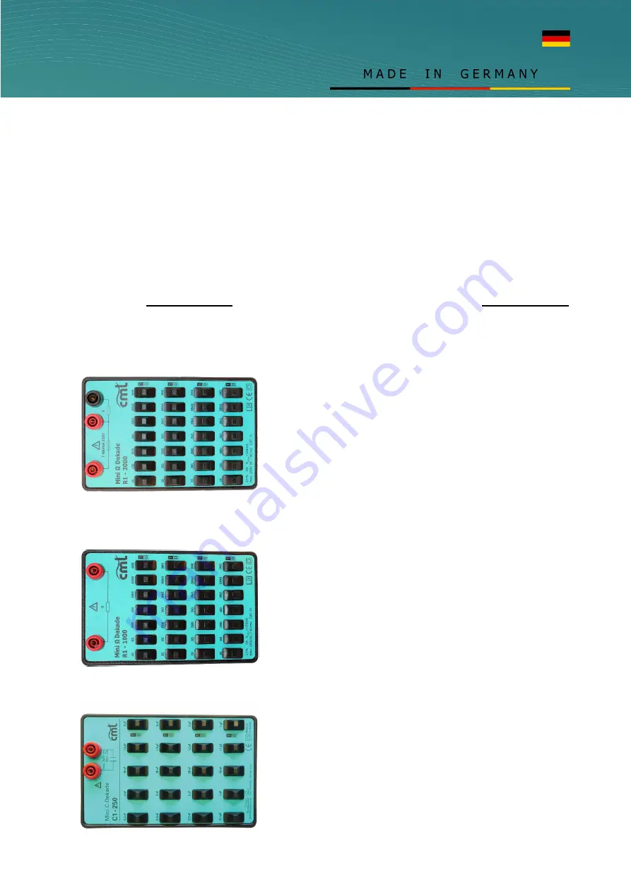 Cosinus CMT Mini Decade R1-1000 Instruction Manual Download Page 26