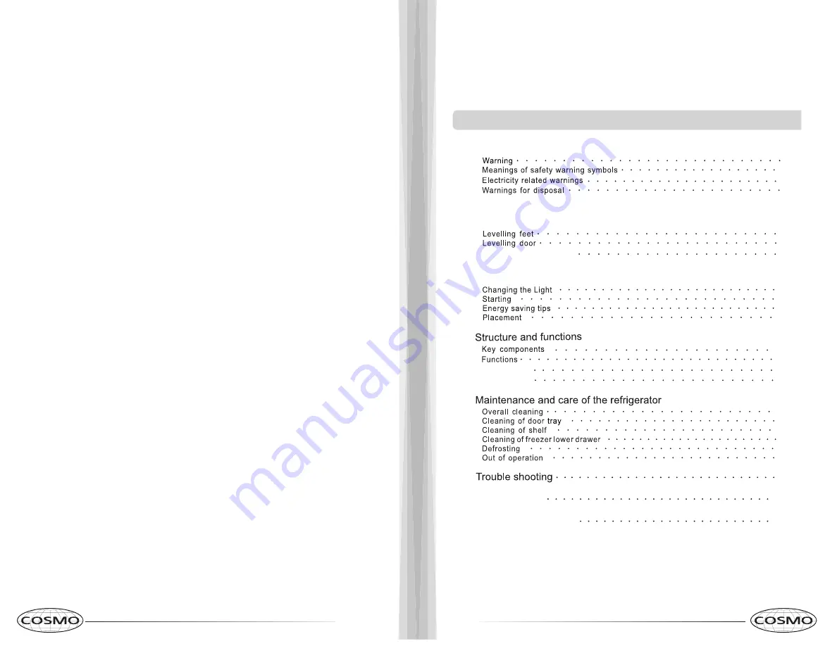 Cosmo COS-FDR225RHSS Product Manual Download Page 2