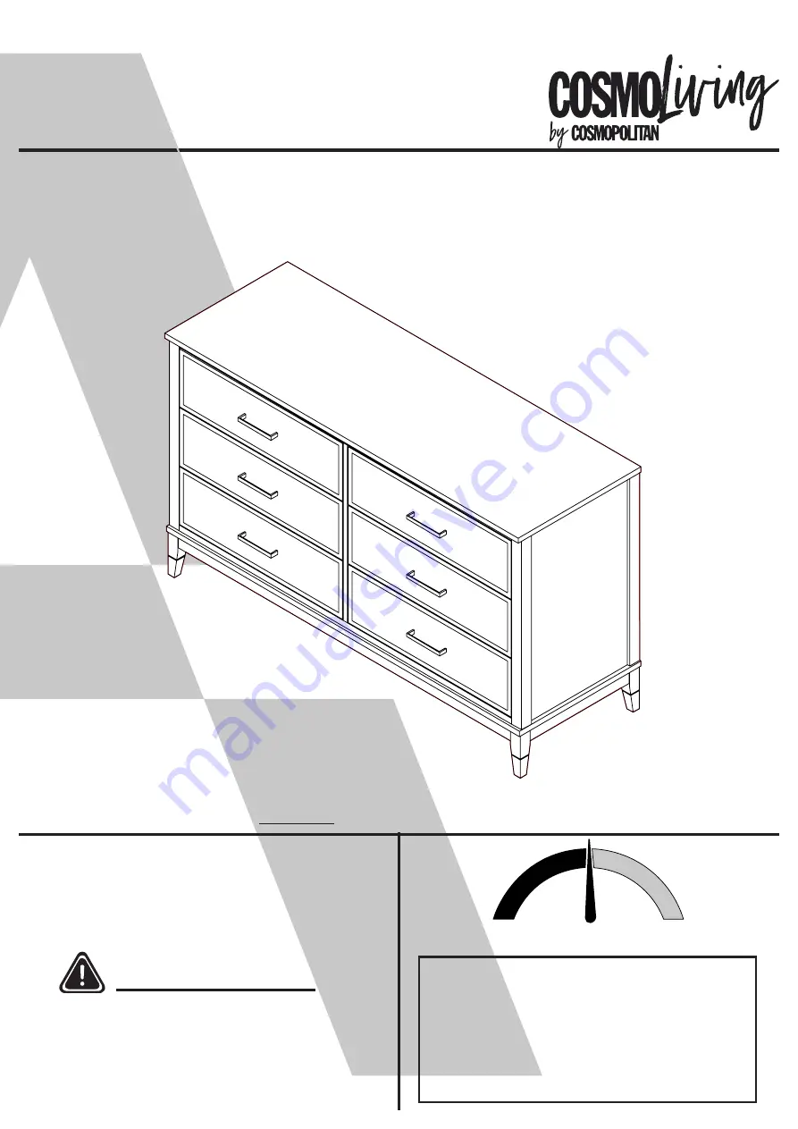 Cosmopolitan COSMOLiving 3640013COMCLUK Assembly Instructions Manual Download Page 1