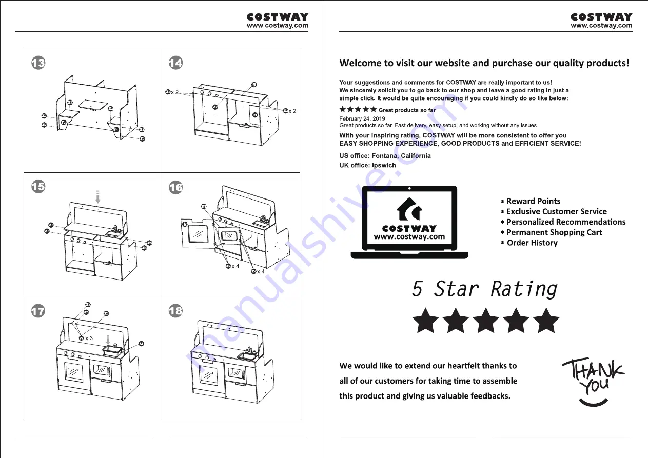 Costway 05631972 User Manual Download Page 4