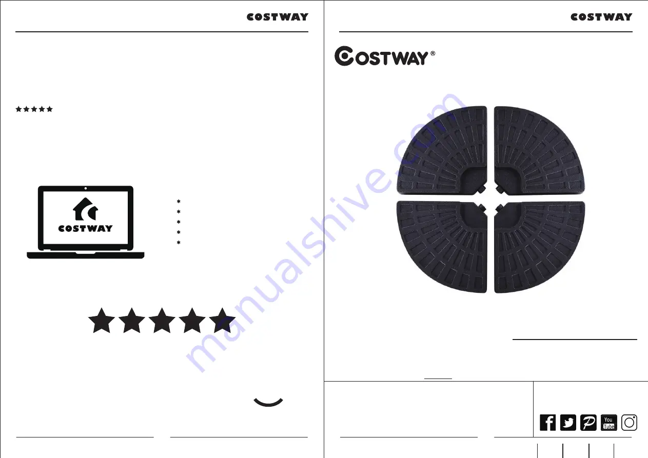 Costway 29715864 Скачать руководство пользователя страница 7