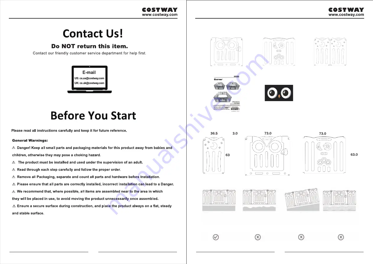 Costway 40825679 User Manual Download Page 2