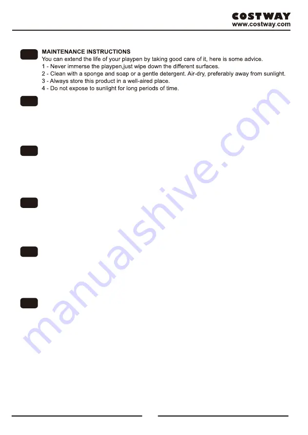 Costway 46317928 User Manual Download Page 29