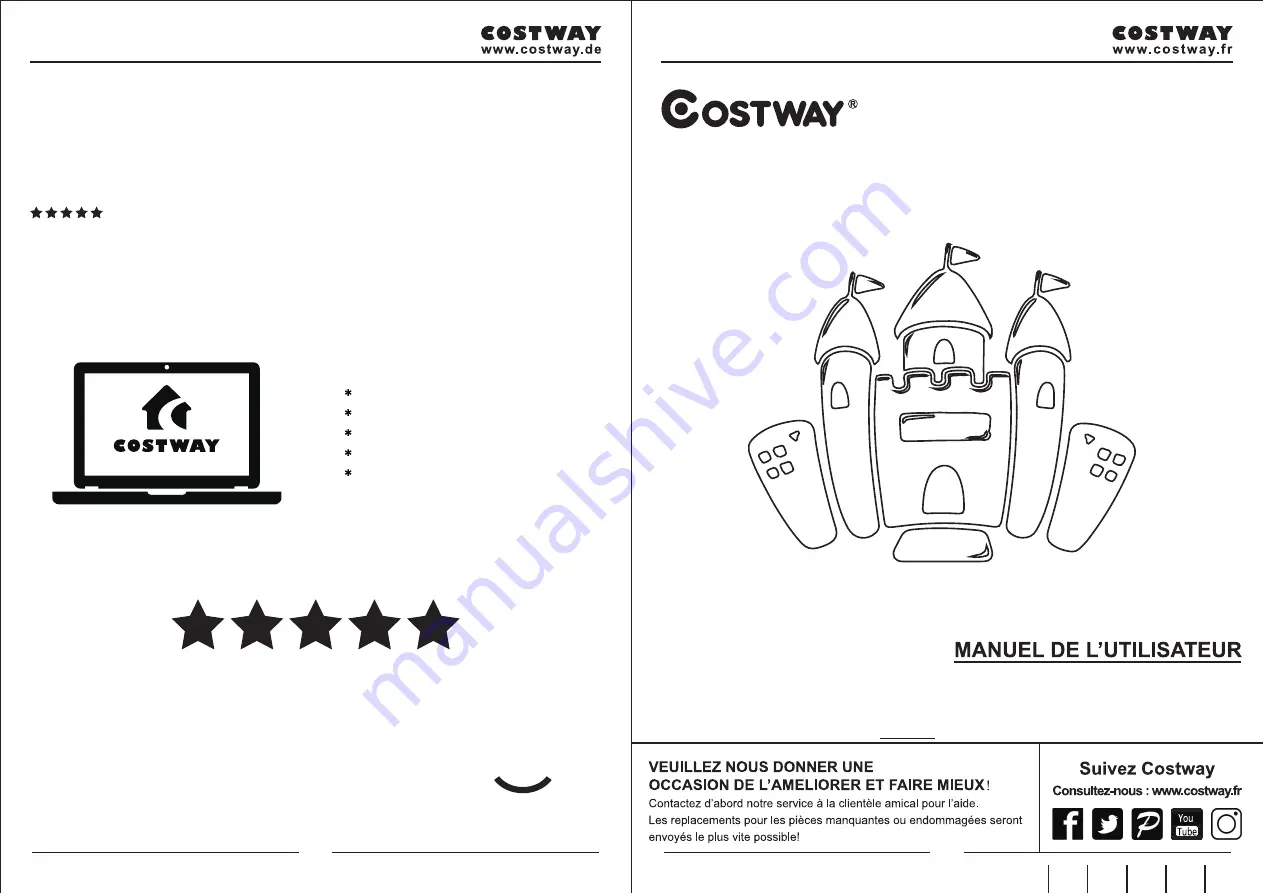 Costway 52104738 Скачать руководство пользователя страница 6