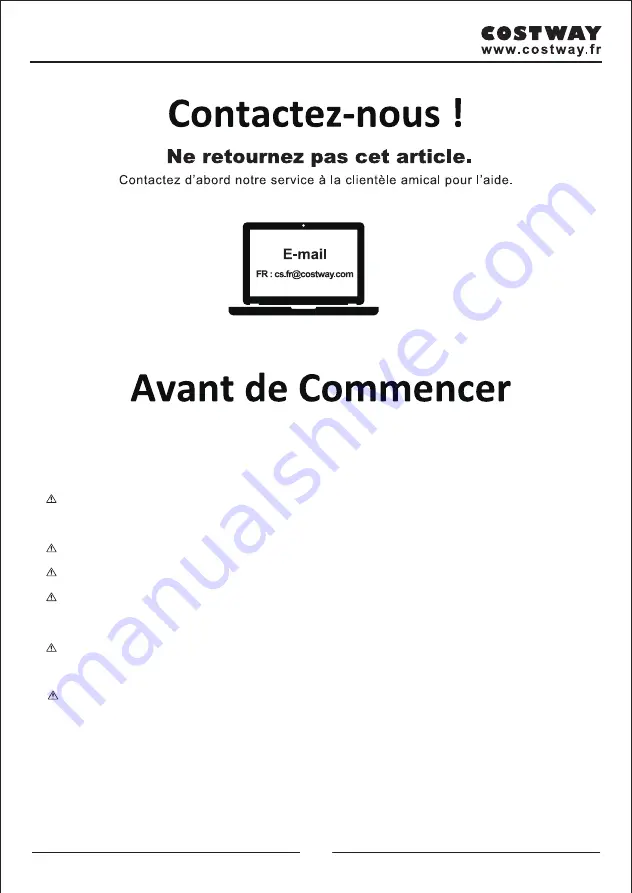 Costway 93864105 User Manual Download Page 6