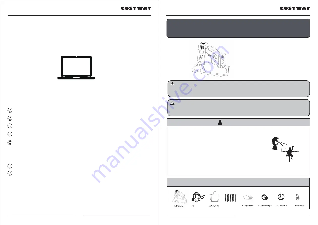 Costway BOUNTECH OP70147 Скачать руководство пользователя страница 2