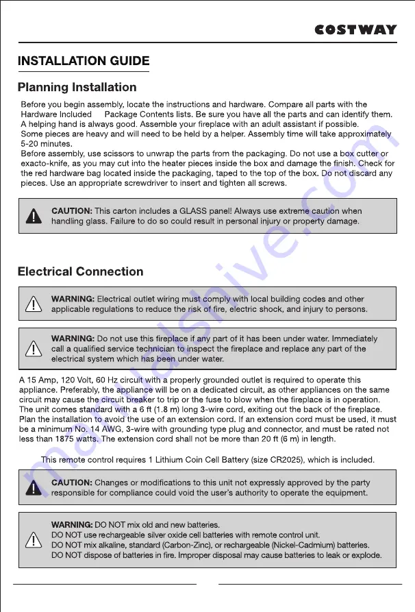 Costway FP10069US User Manual Download Page 9