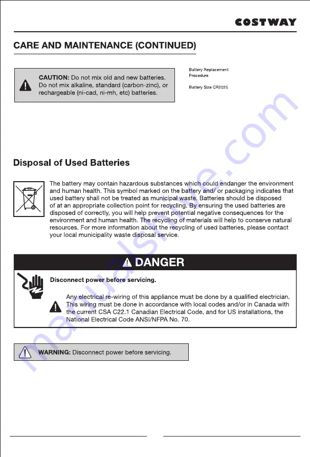 Costway FP10069US User Manual Download Page 20