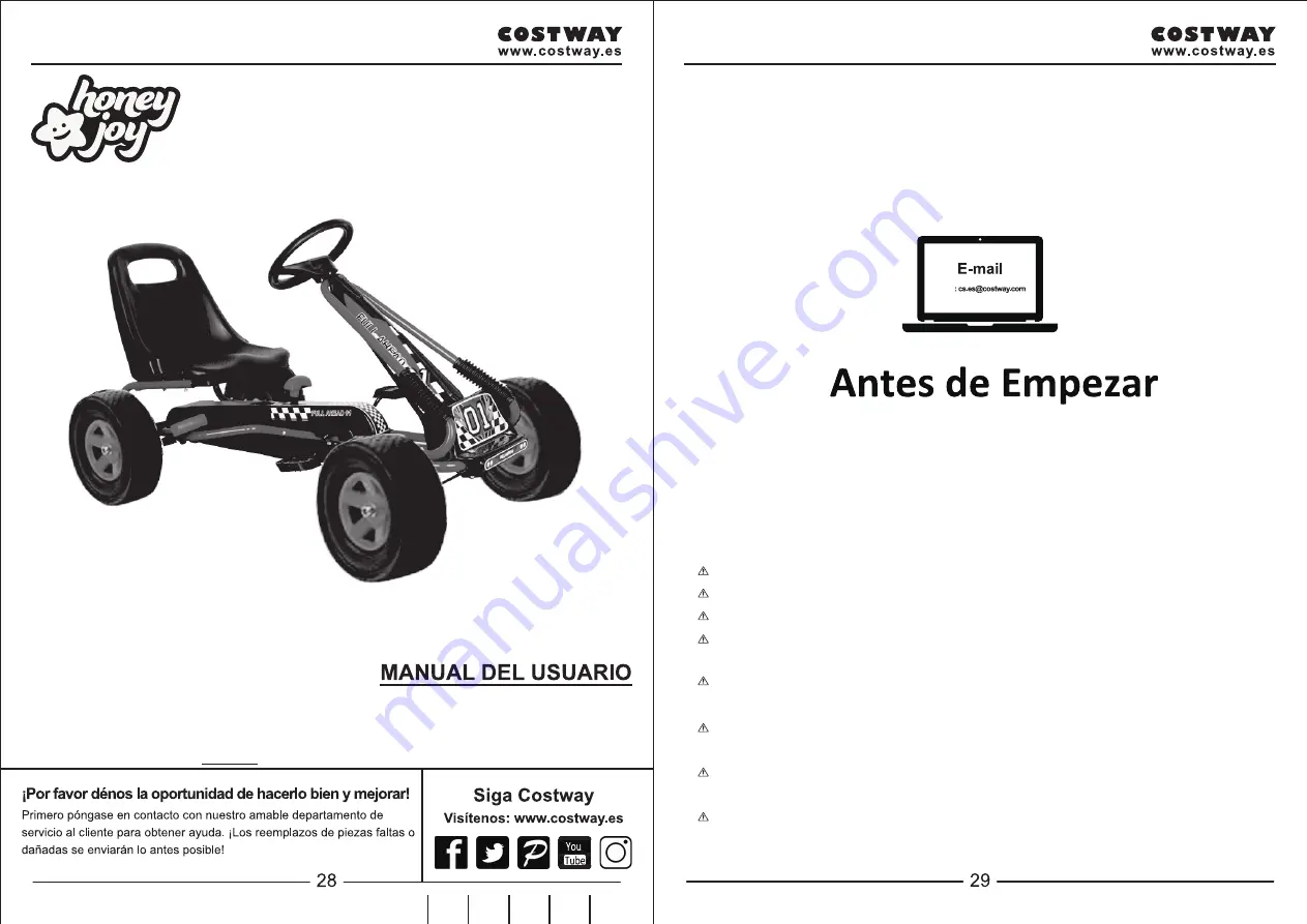 Costway honey joy TY283250 User Manual Download Page 15