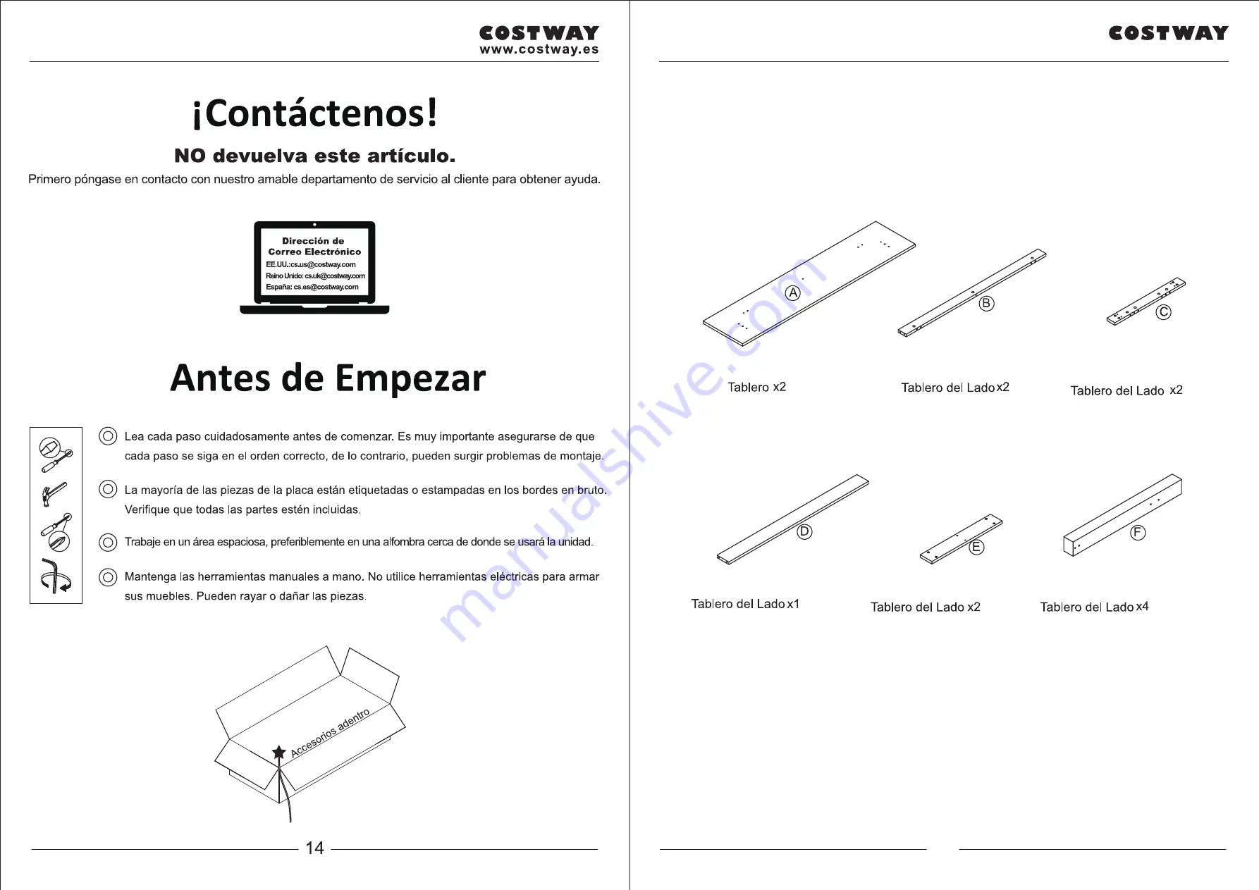 Costway HW61777 Скачать руководство пользователя страница 8