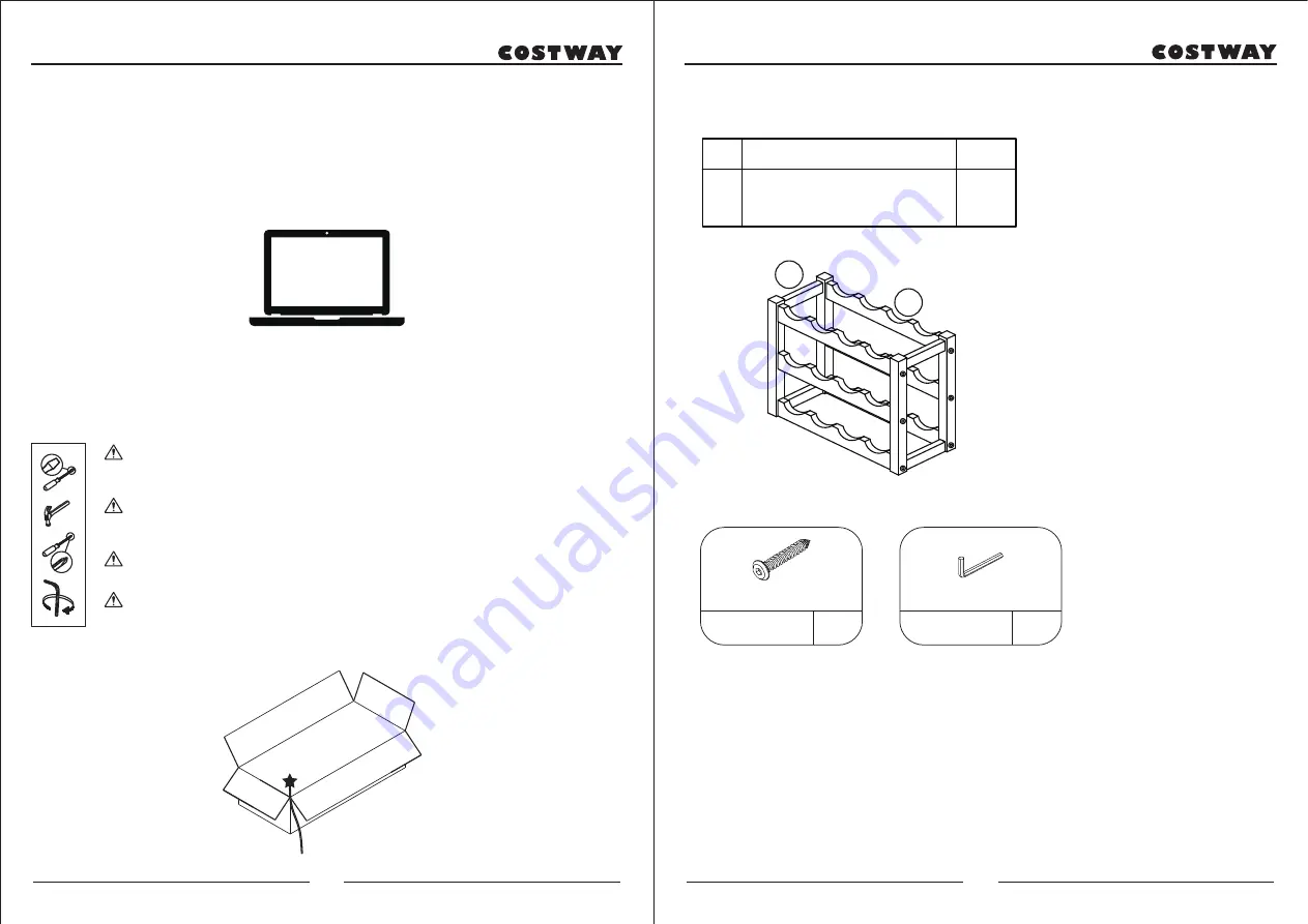 Costway HW66412 User Manual Download Page 2