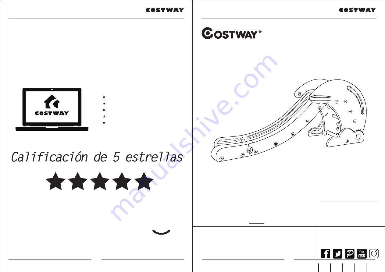 Costway Moon Slide Скачать руководство пользователя страница 15