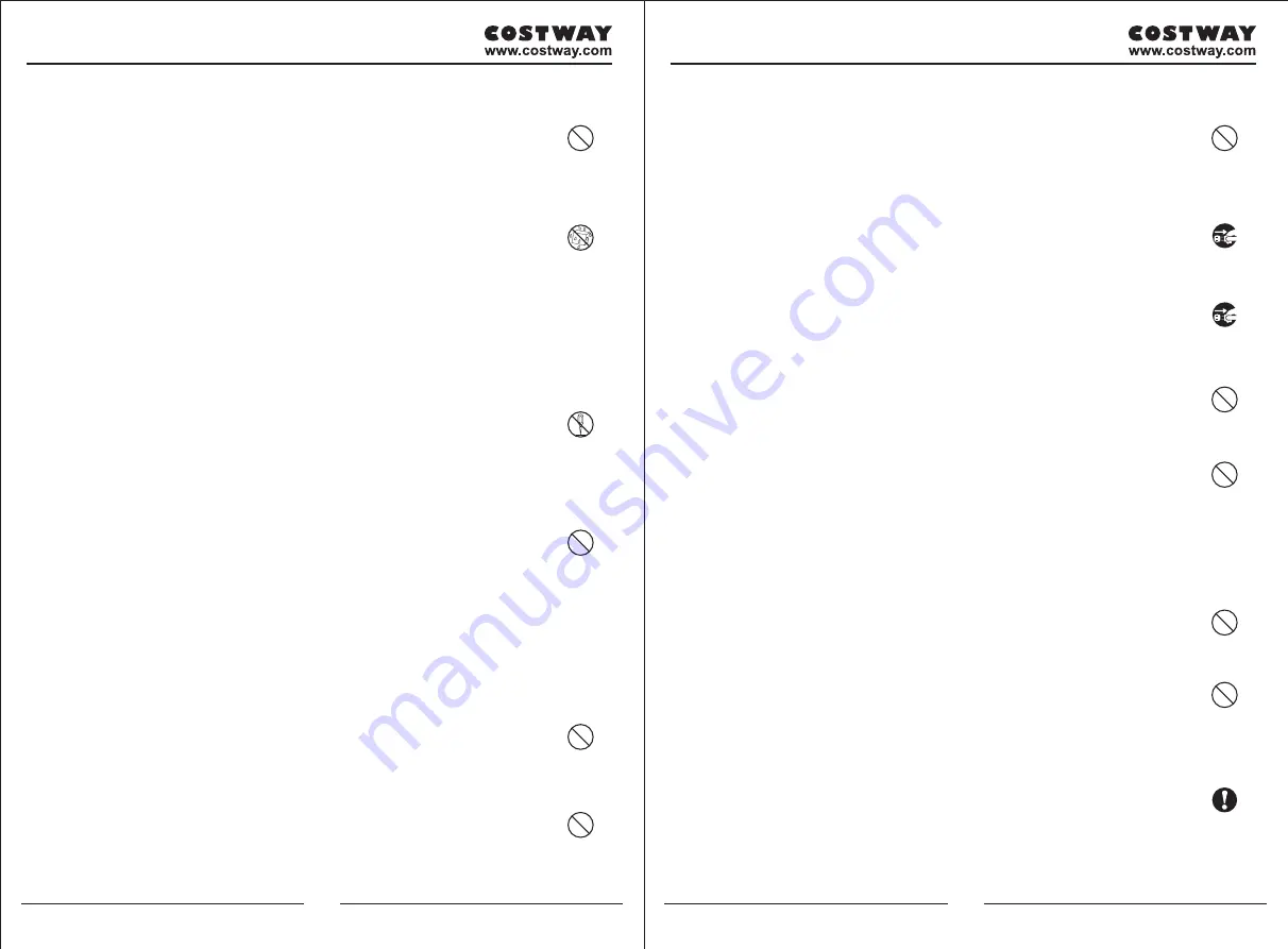 Costway MU70017 User Manual Download Page 16