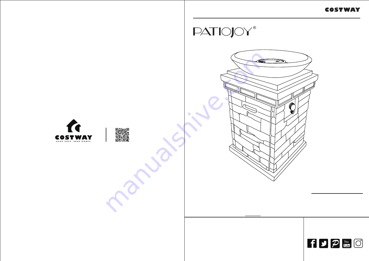 Costway PATIOJOY OP70366 Скачать руководство пользователя страница 1