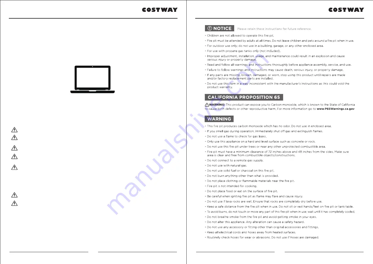 Costway PATIOJOY OP70366 User Manual Download Page 2