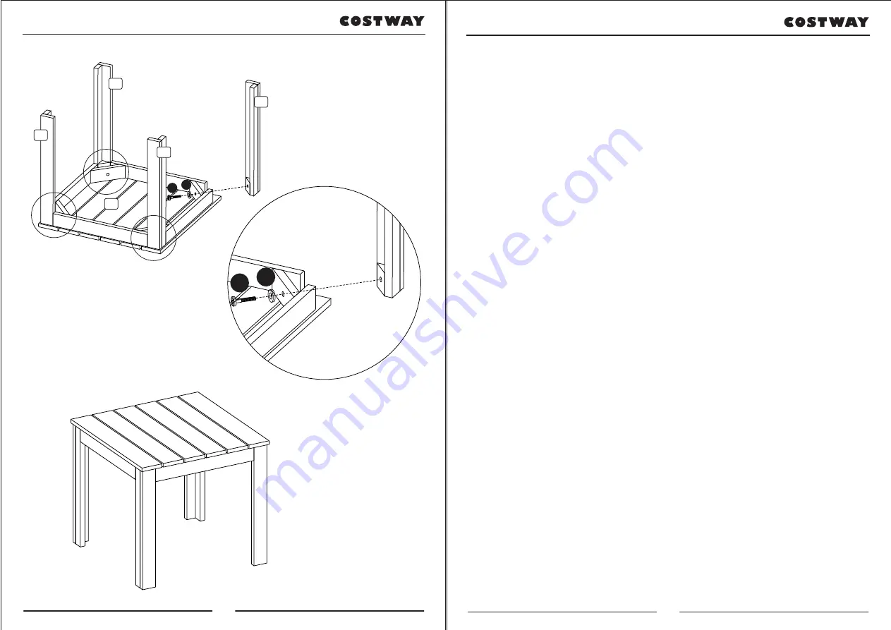 Costway SIDE TALE OP70304 Скачать руководство пользователя страница 3