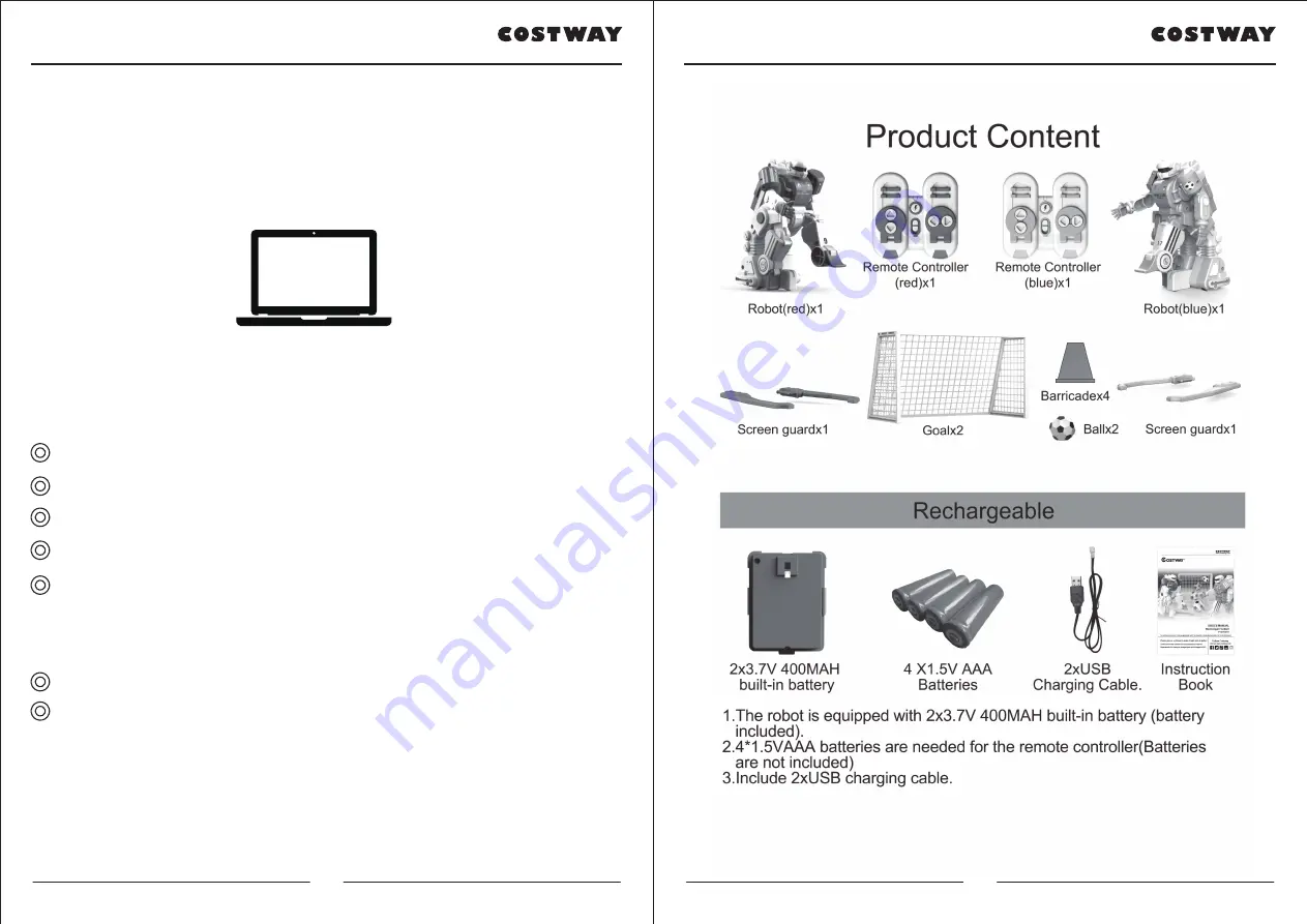 Costway TY578579 Скачать руководство пользователя страница 2