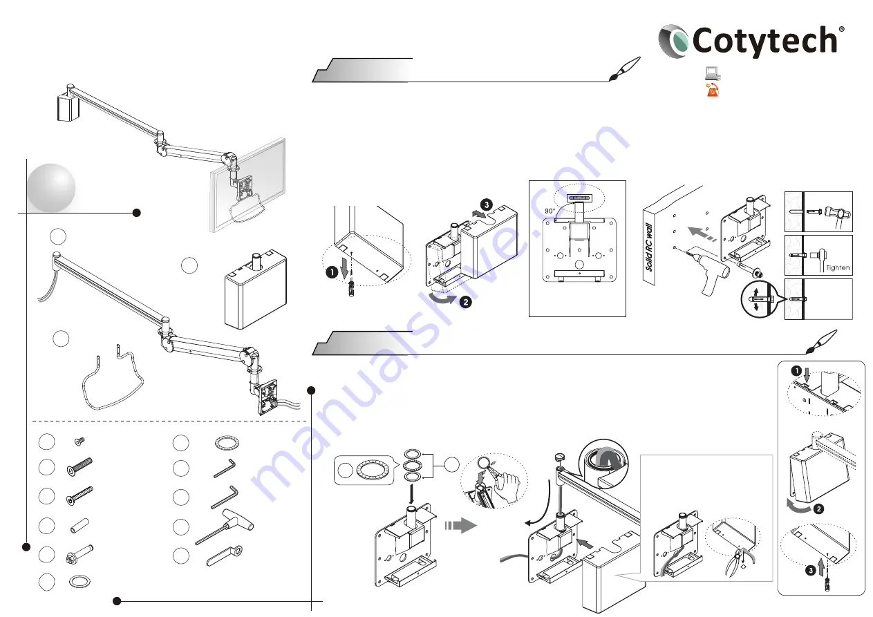 Cotytech MW-M23WB Installation Manual Download Page 1