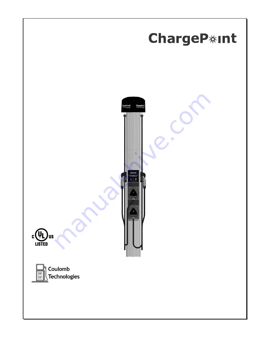 Coulomb Technologies ChargePoint CT2025 Installation Manual Download Page 1