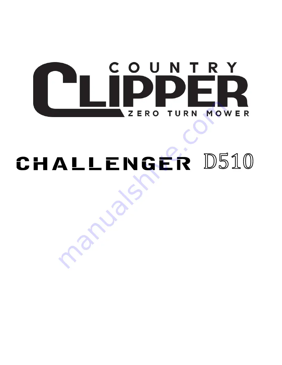 Country Clipper CHALLENGER D510 Product Manual Download Page 46