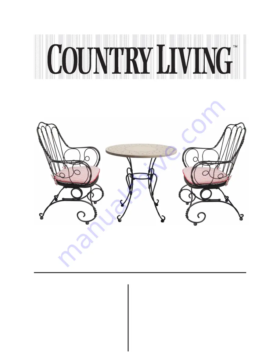 Country Living 80267 Owner'S Manual Download Page 1