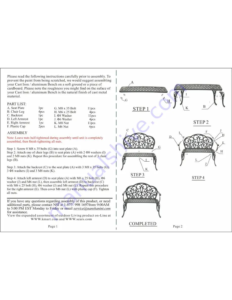 Country Living D71 M80305 Owner'S Manual Download Page 2