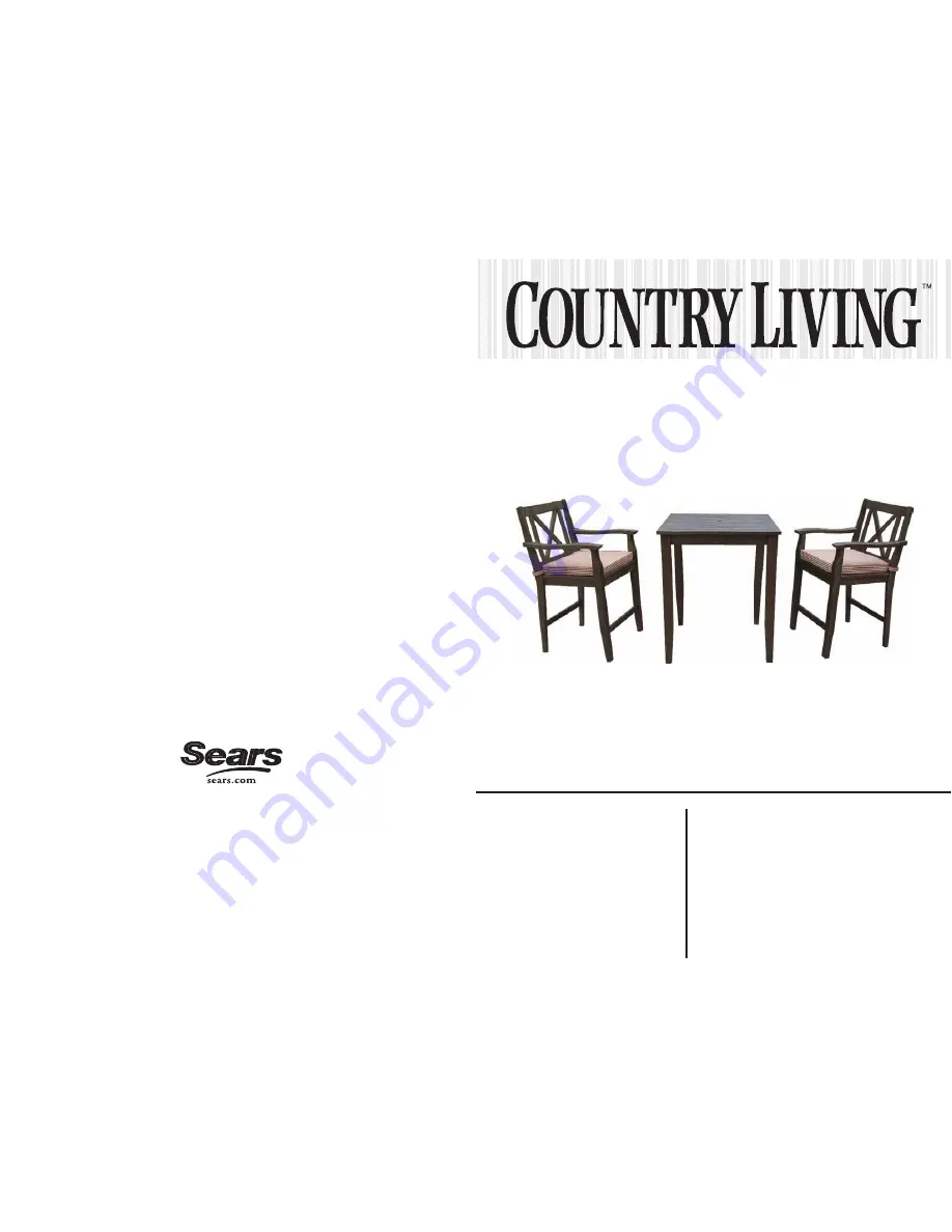 Country Living D71 M80479 Owner'S Manual Download Page 1