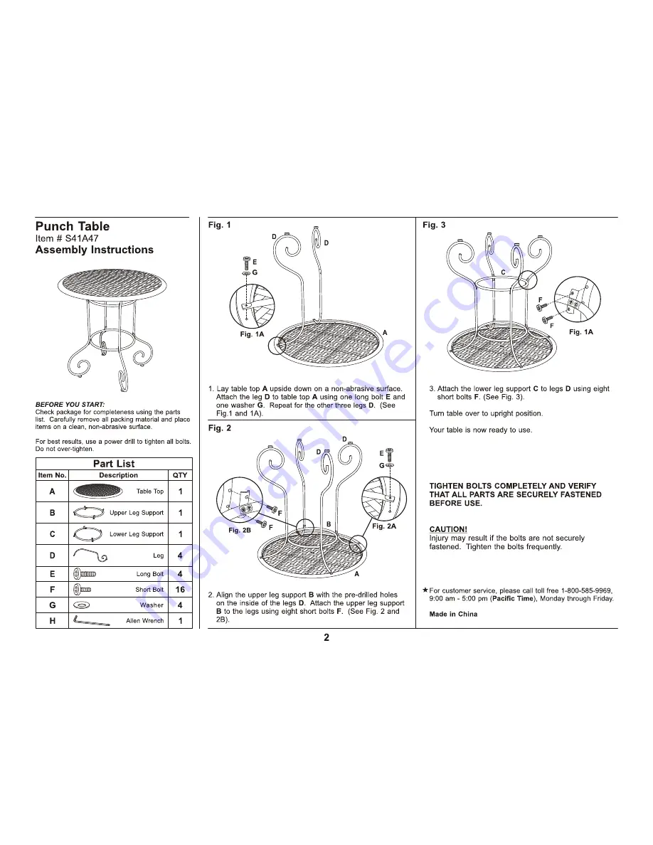 Country Living D71 M80482 Owner'S Manual Download Page 2