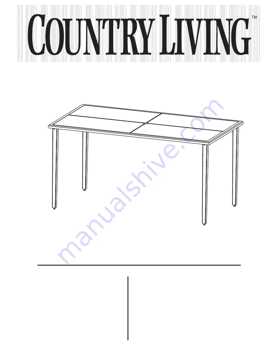 Country Living D71 M80754 Owner'S Manual Download Page 1