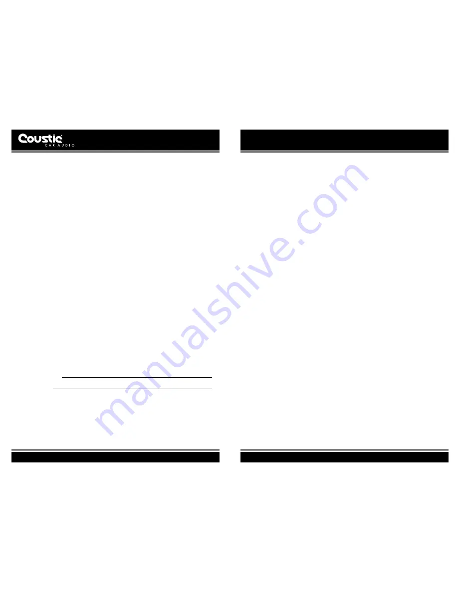 Coustic 401DB Owner'S Manual Download Page 10