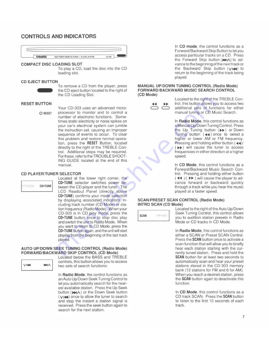 Coustic CD-303 Скачать руководство пользователя страница 7