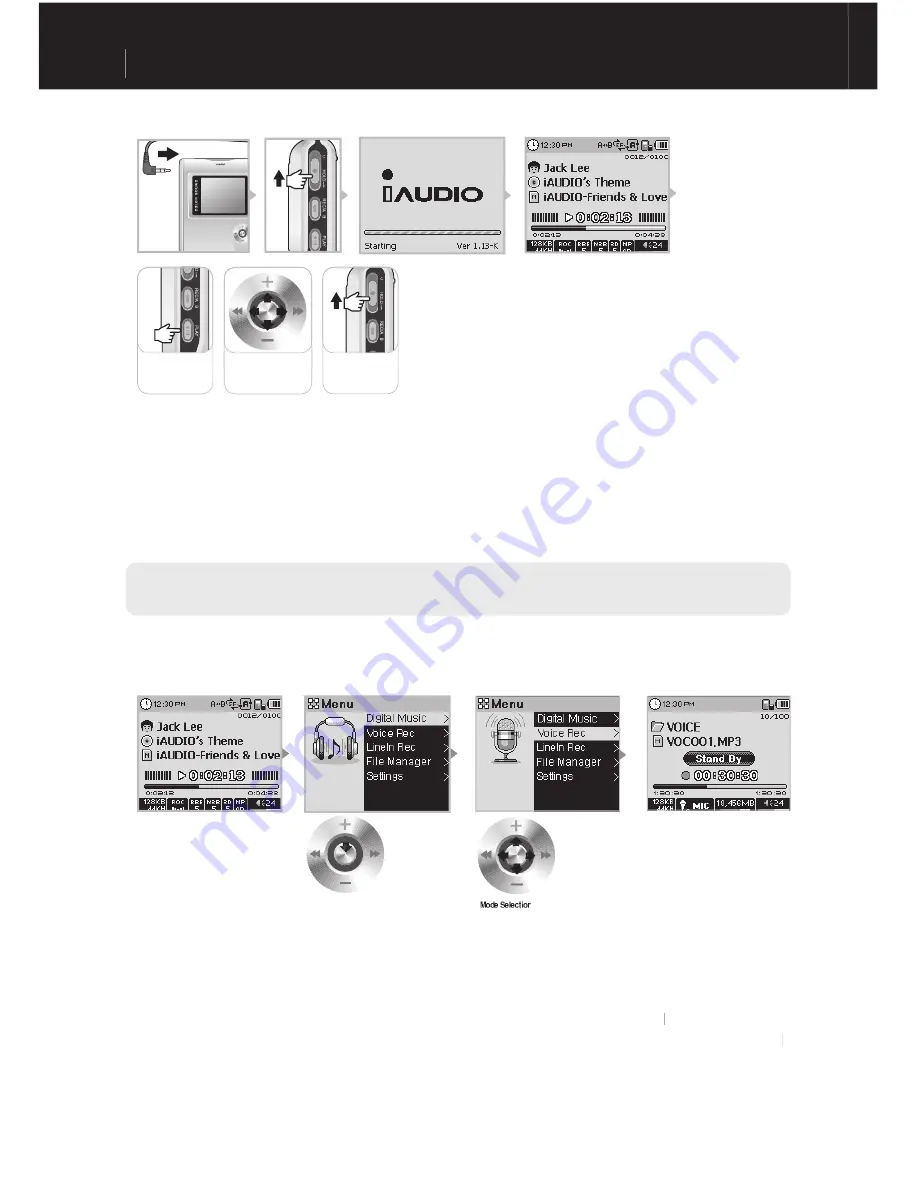 Cowon iAUDIO M5 Скачать руководство пользователя страница 12