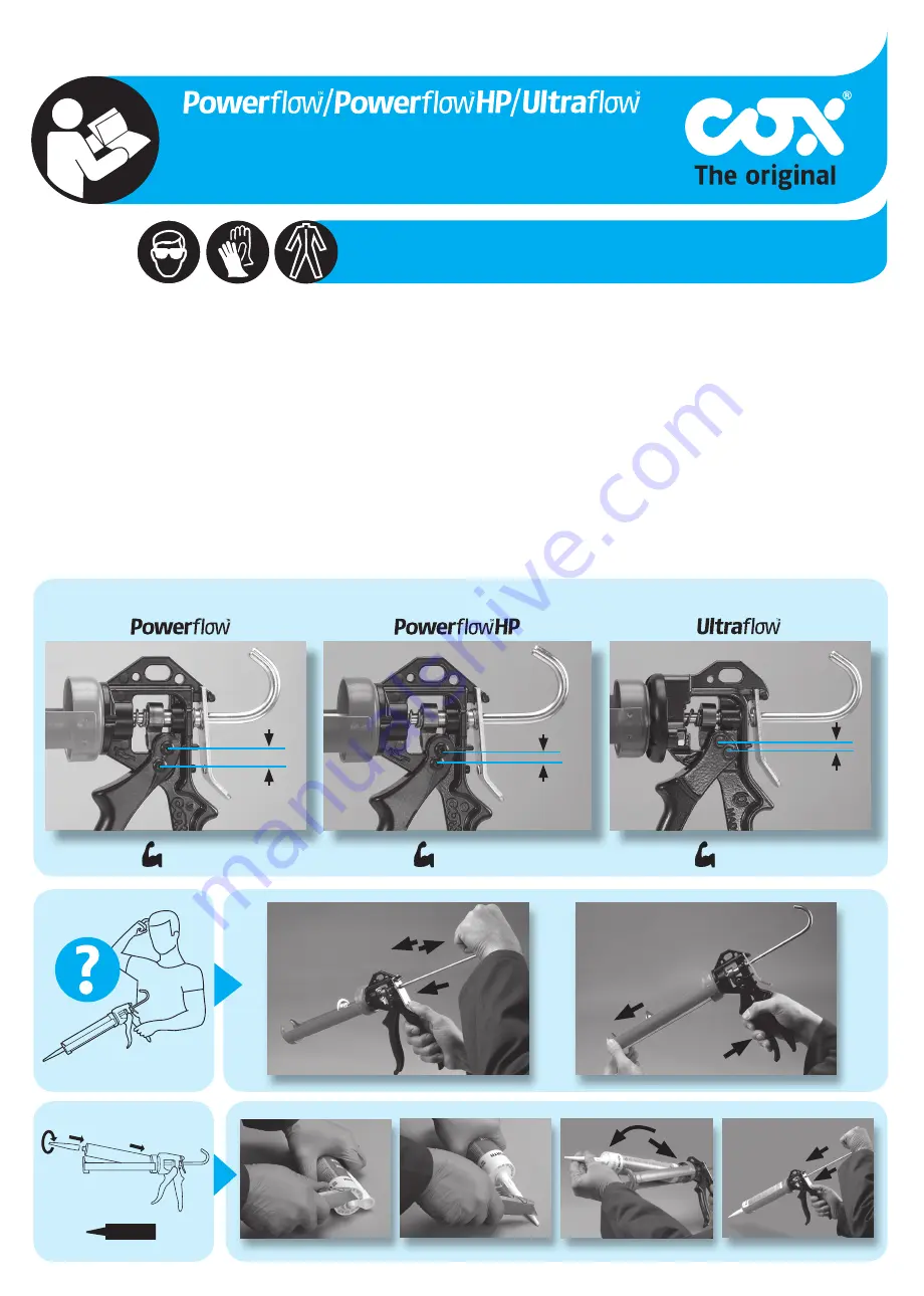 COX Powerflow Operating Instructions Download Page 1