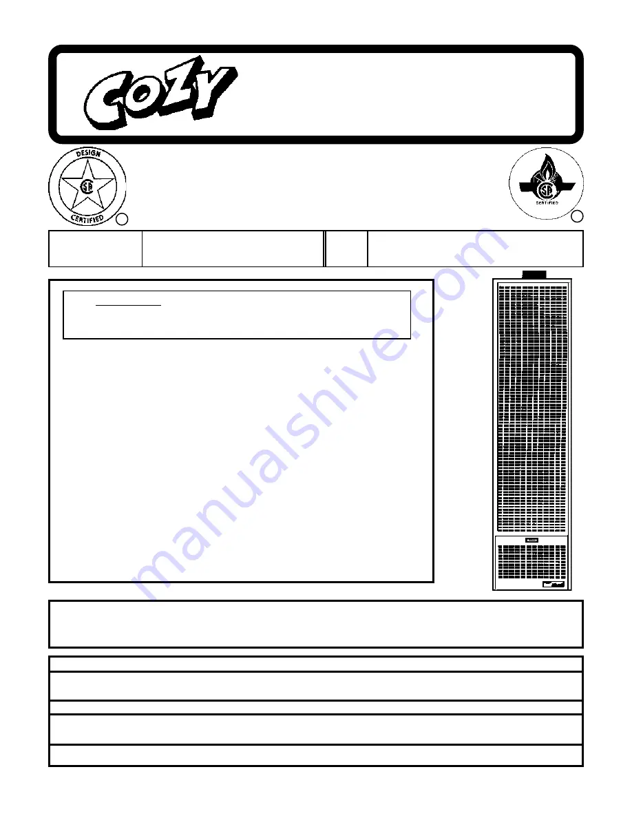 COZY W251F and Скачать руководство пользователя страница 1