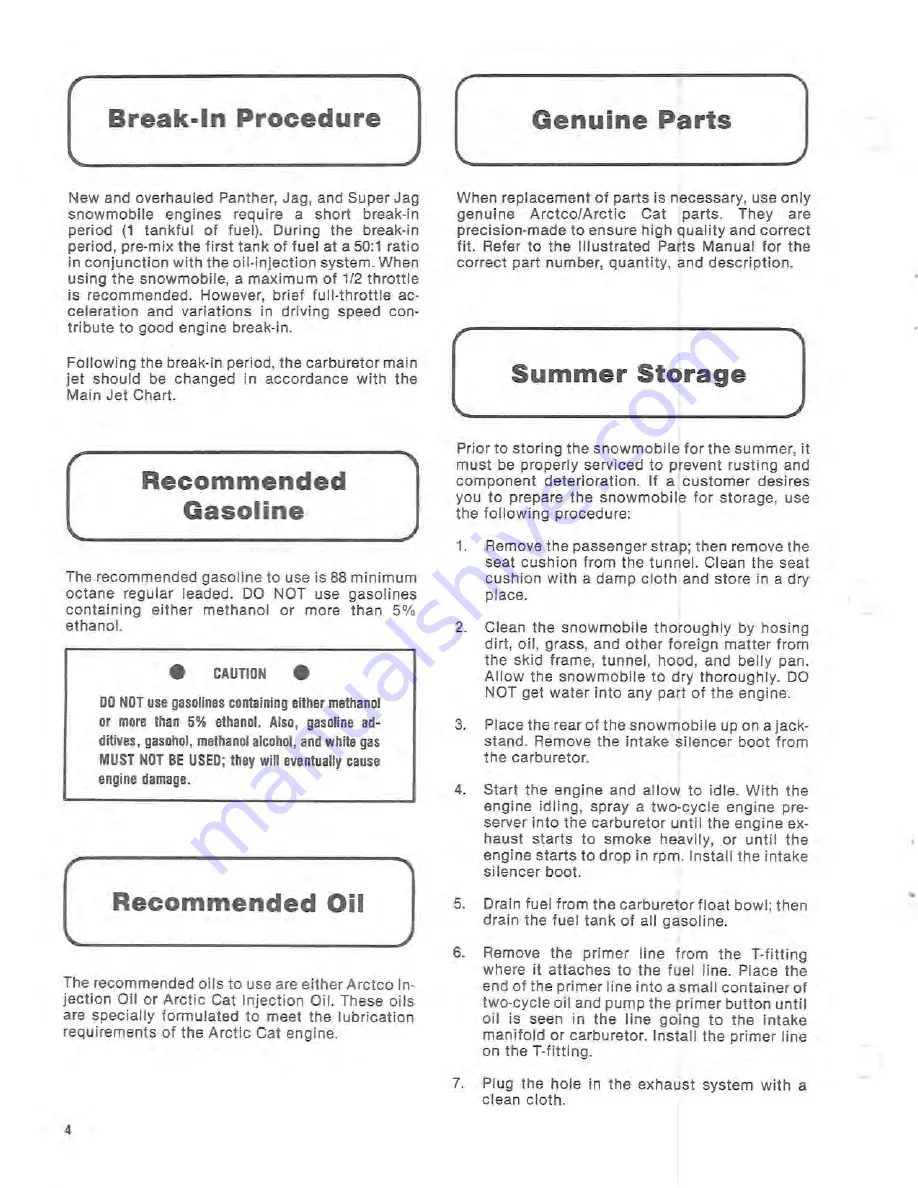 CPC 1987 Arctic Cat Super Jag Service Manual Download Page 7