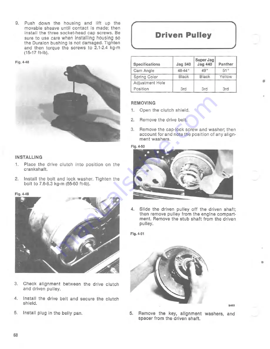 CPC 1987 Arctic Cat Super Jag Service Manual Download Page 71