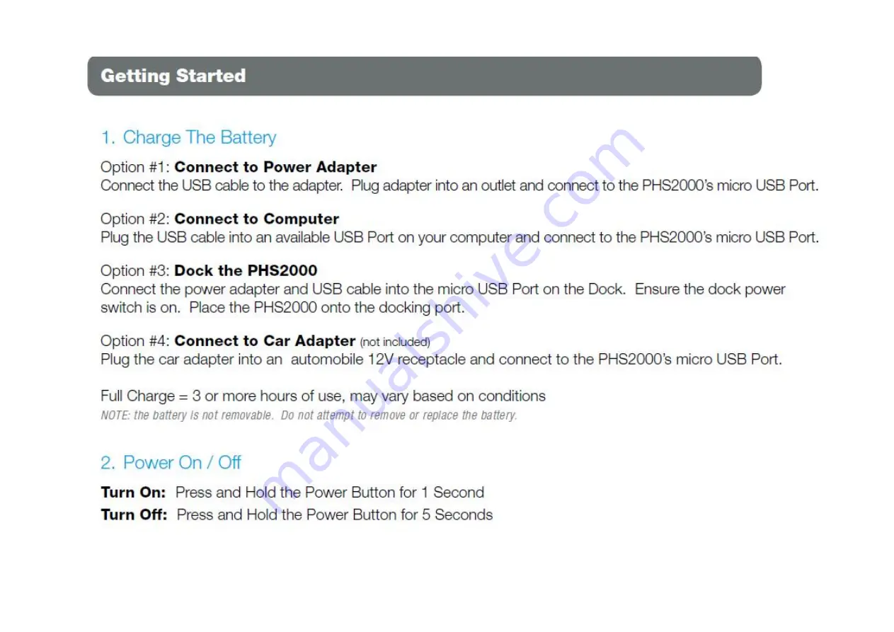 Cradlepoint PHS2000W Manual Download Page 5