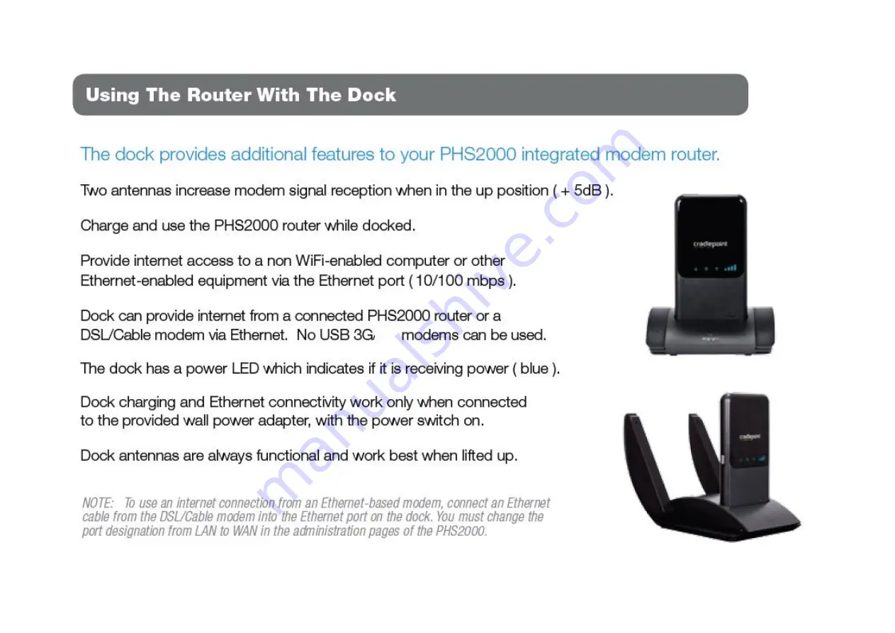 Cradlepoint PHS2000W Manual Download Page 10