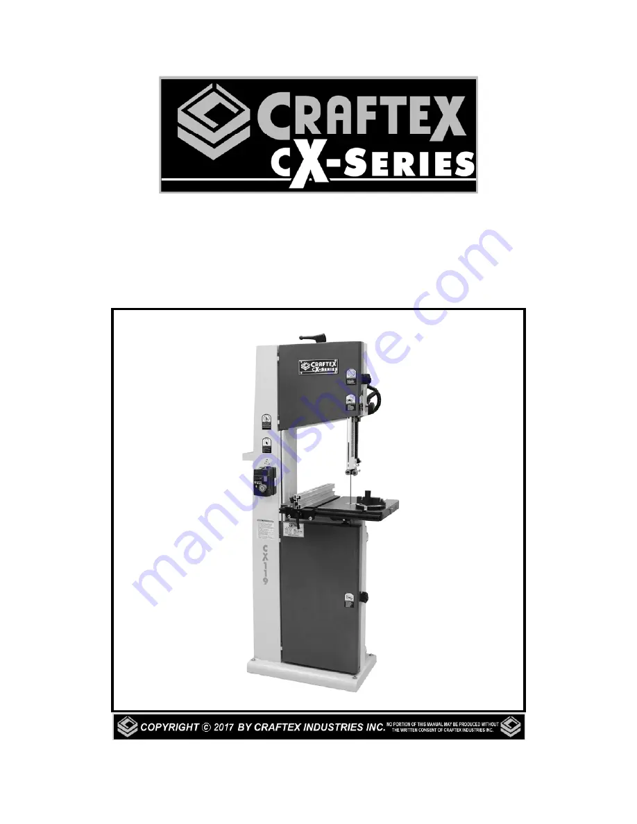 Craftex CX119 Скачать руководство пользователя страница 1