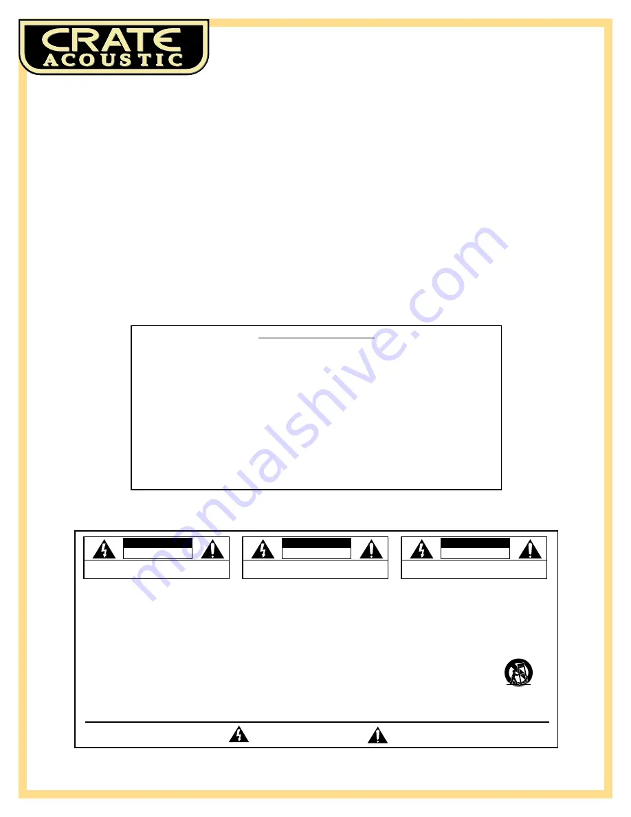 Crate CA6110D User Manual Download Page 2