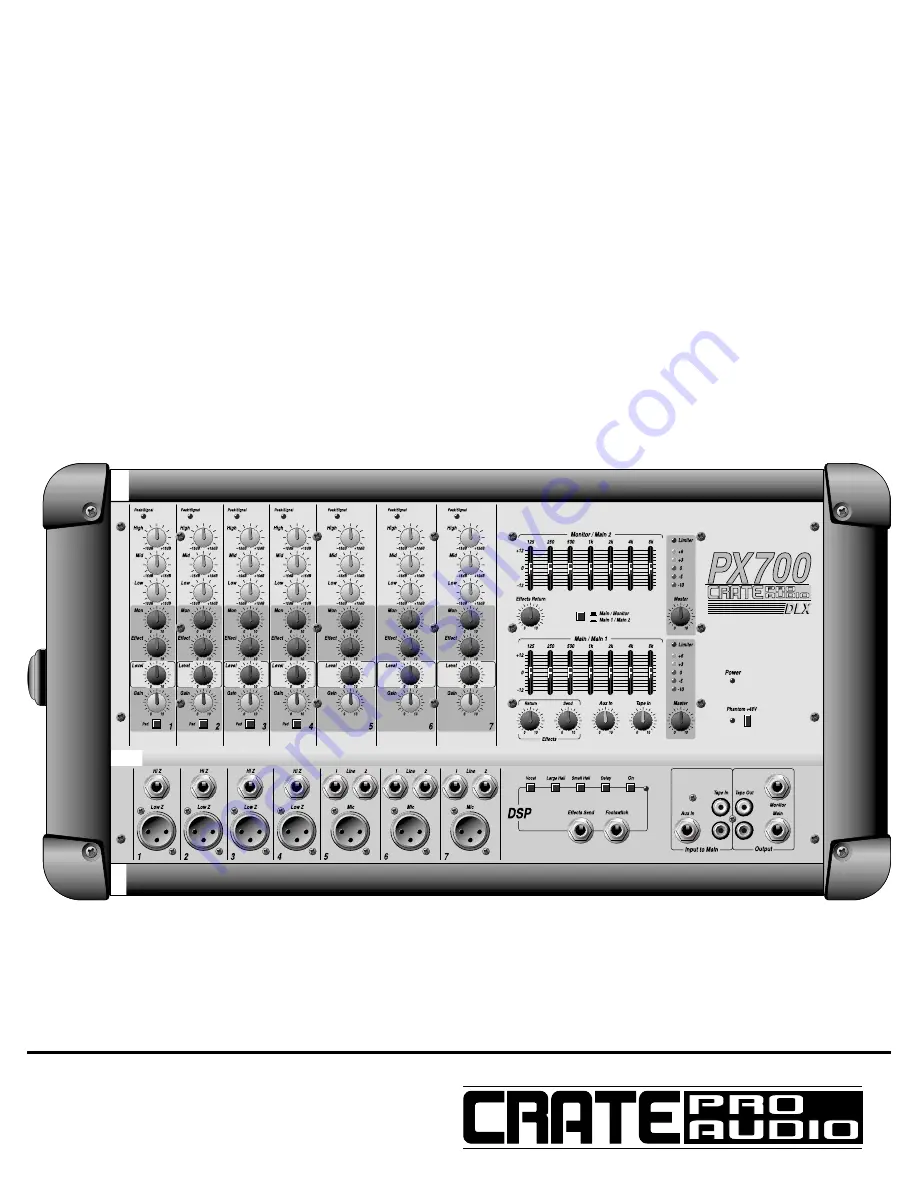 Crate PRO AUDIO PX700DLX User Manual Download Page 1