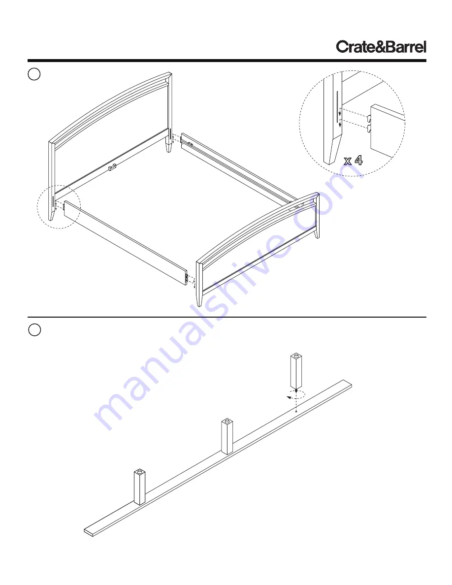 Crate&Barrel Arch Bed Скачать руководство пользователя страница 2