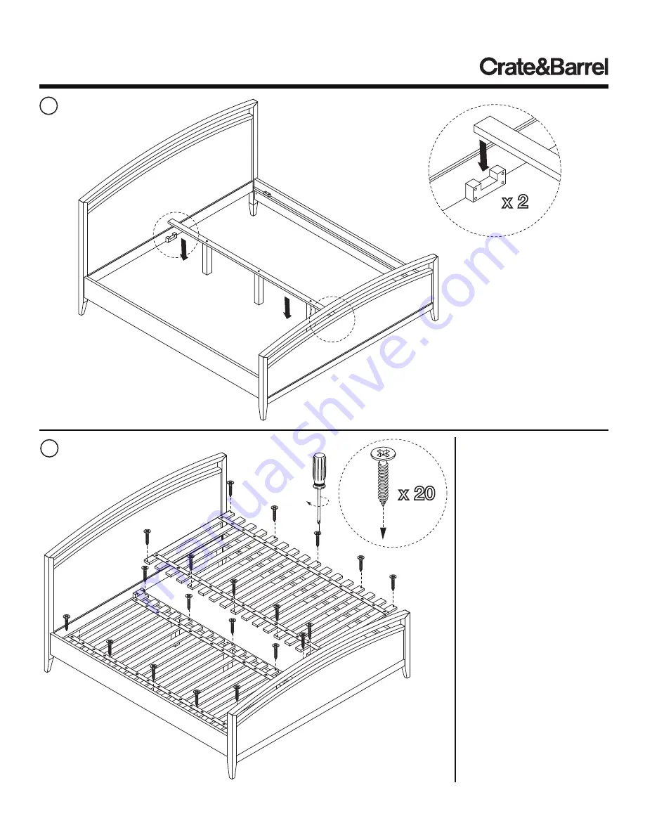 Crate&Barrel Arch Bed Скачать руководство пользователя страница 3