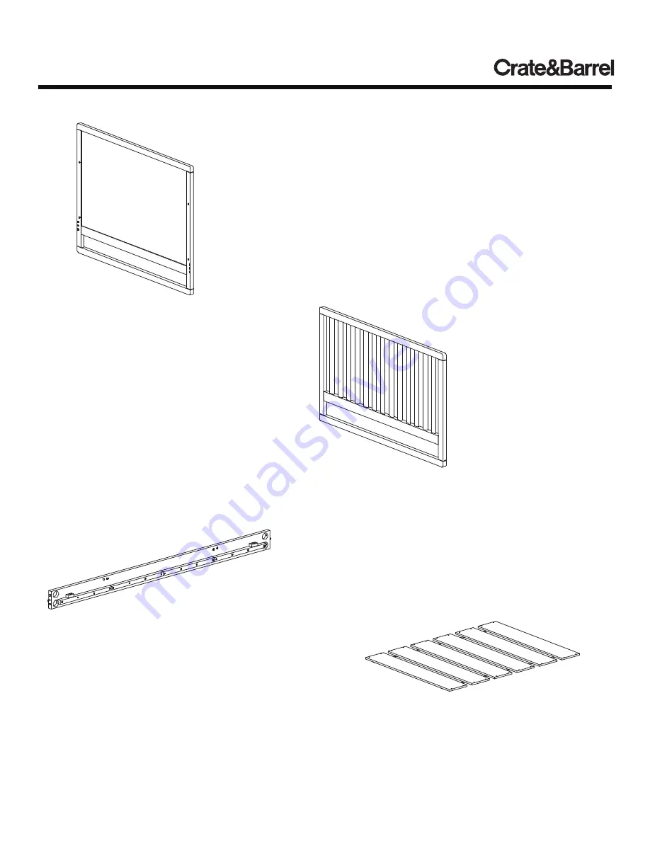 Crate&Barrel Arlyn Full Bed Conversion Kit Manual Download Page 4