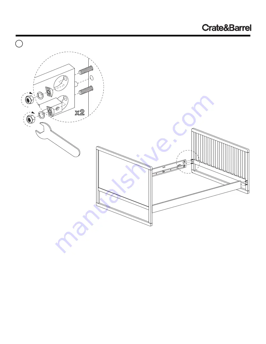 Crate&Barrel Arlyn Full Bed Conversion Kit Скачать руководство пользователя страница 7