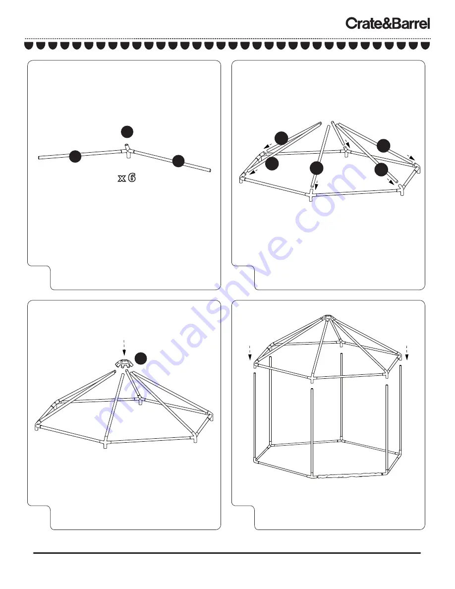 Crate&Barrel Mars Mission Playhouse Assembly Instructions Download Page 3